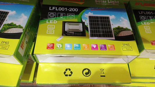 Big led light with solar panel