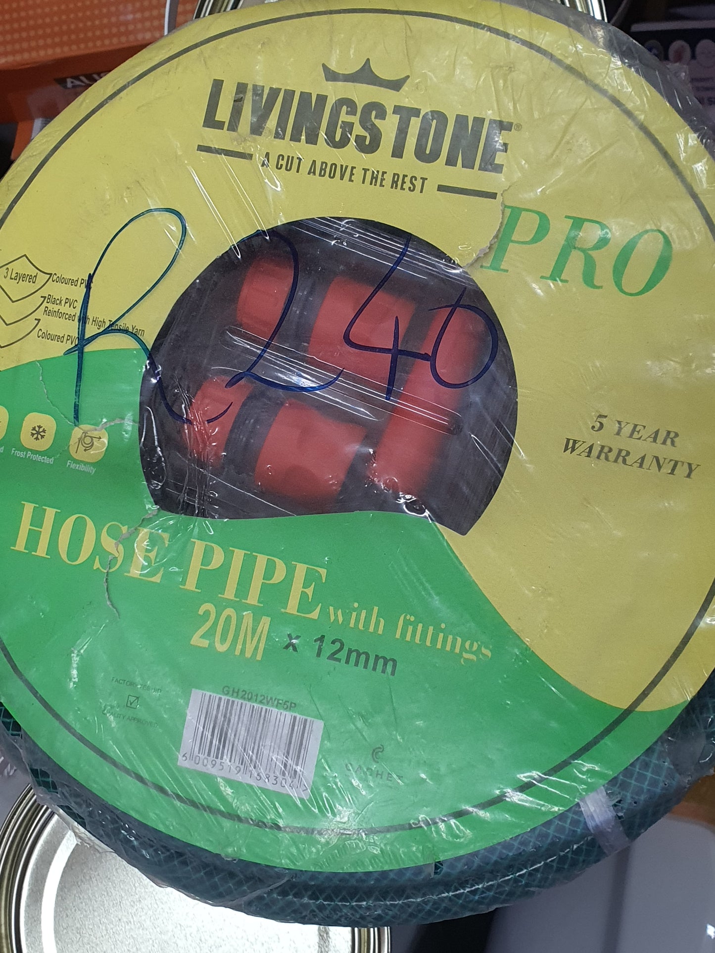 Livingstone hose pipe 12mmx20n