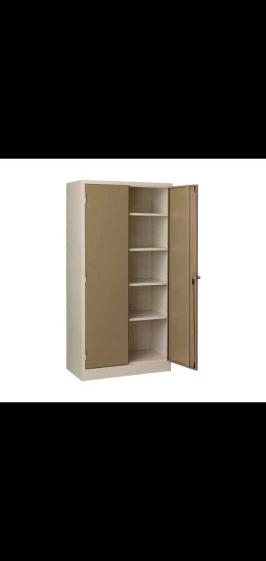 Double steel cupboards stationery or clothing